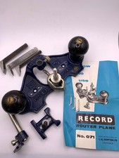 Record no 071 Router Plane Complete With 3 Cutters Guide And Depth Stop