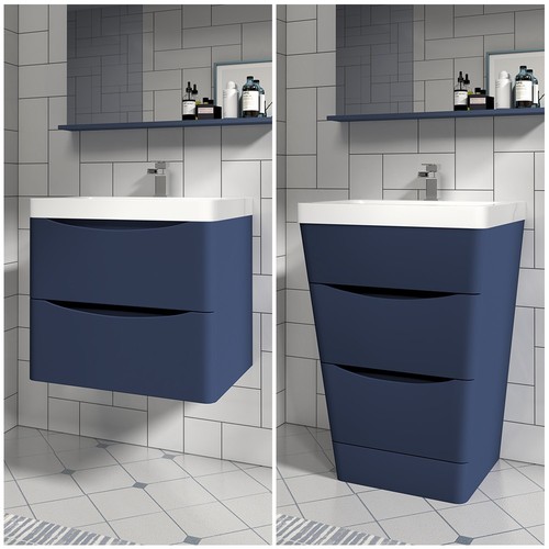 Bathroom matt blue - blue, vanity