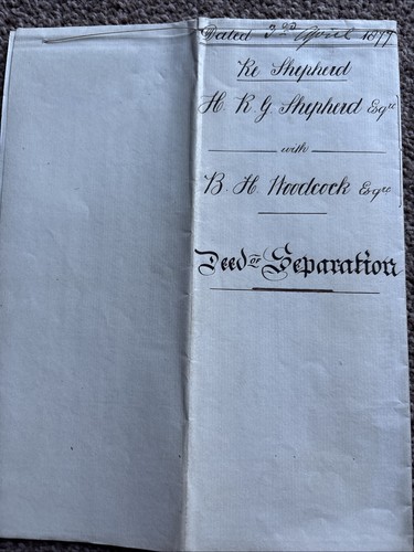 Deed separation mary - of, of