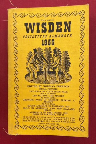 1956 wisden linen softback - 1956,