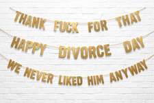 DIVORCE PARTY Banner Bunting |