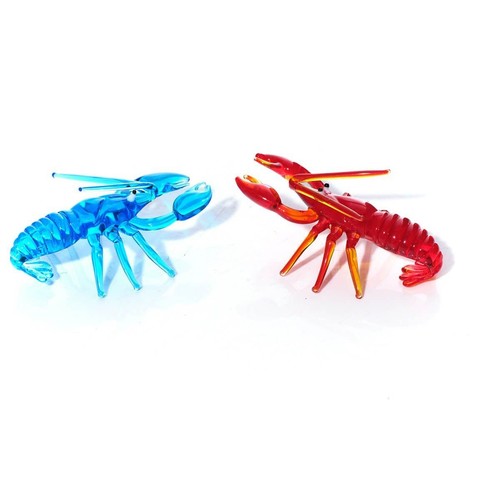 Glass lobster ornament - glass,