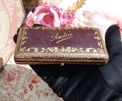 Old leather sewing kit - sewing,