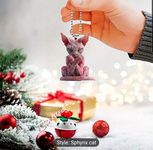Sphynx cat pendant chain car - pendant,
