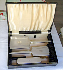 Vintage Art Deco Dressing Table 3 piece Vanity Set Brush & Hand Mirror boxed