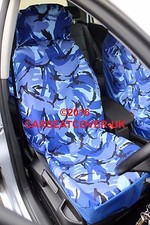 Peugeot Expert Tepee (2007-13) Blue Camouflage Waterproof Car Seat Covers - Pair