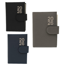 2026 Page a Day A7 Diary Soft Leather Feel Pocket Size Journal With Pen Gift