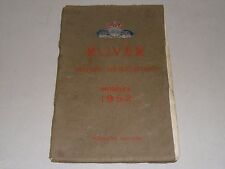 Owners Manual Handbook Notice d'entretien Rover 75 Models 1952, 01/1952