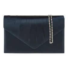 Women Pleated Satin Clutch Bag