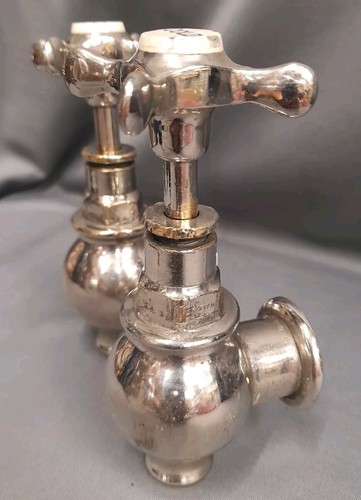 Nickel globe taps - nickel, heavyweight