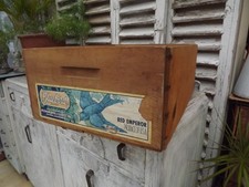 Vintage Large Wooden Bluebird Crate Box