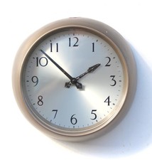 BRITISH Dated 1965 MOD GENTS' Midcentury Vintage Industrial Factory Wall Clock