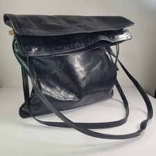 Bottega Veneta Dark Navy Leather  Bag Convertible Tote  Professional Work