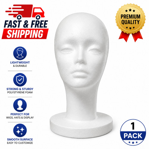 Polystyrene foam head dummy - foam,