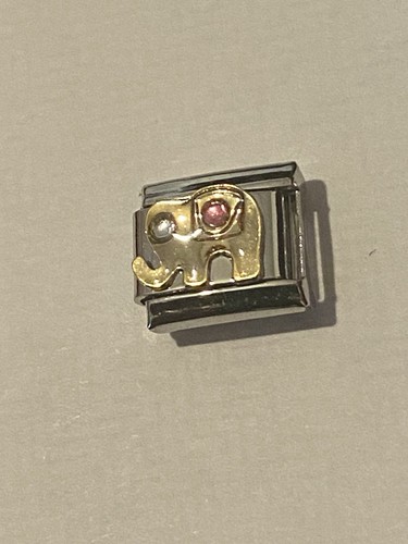 New gold elephant - gold, cz