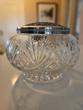 Vintage Cut Glass Crystal Rose