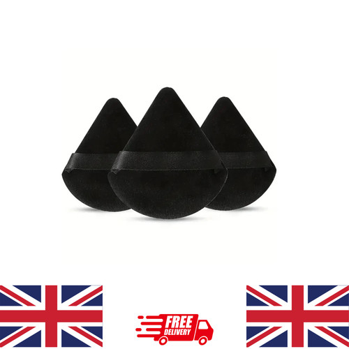 3pcs velvet triangle - velvet, powder