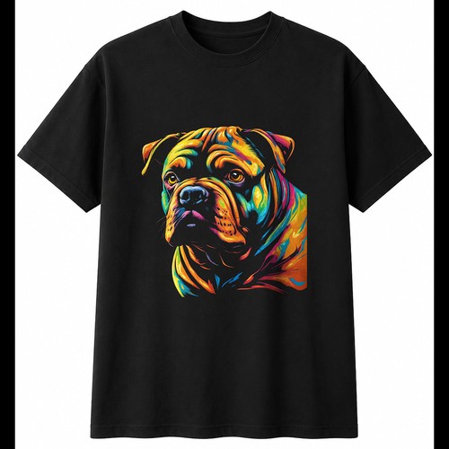 Colourful american bully torn - colourful,