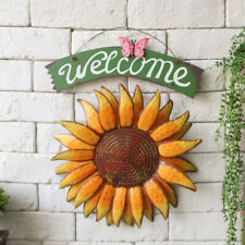 Outdoor Sunflower Hangings Plaque Decor Garden Welcome Signs Wall Art Crafts