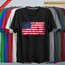 USA Flag T-Shirt S-5XL Mens
