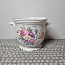 Coalport Bone China 2 Handled Planter With Floral Decoration