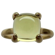 Rare Tiffany & Co. Paloma Picasso Yellow Citrine Sugar Stack Loaf 18k Gold Ringm