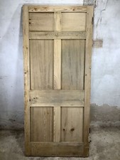 33 1/4"X 75" Georgian Internal Stripped Pine Six Panel Door 2over2over2 Old