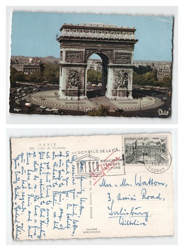 Postcard arc de - -, triomphe