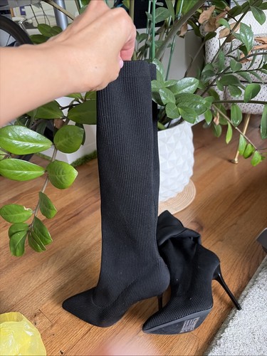 Sexy black stretchy pointed - black,