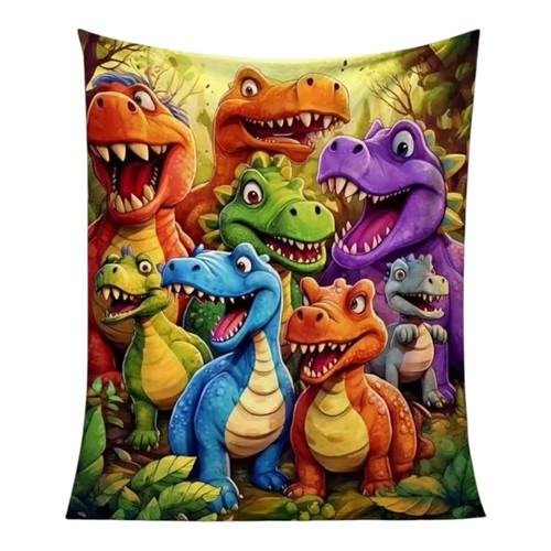 Dinosaur cartoon kids throw - dinosaur,