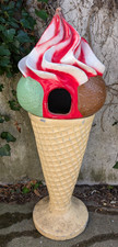 LARGE 5ft ICE CREAM CONE BIN Advertising Seaside Funfair Sweet Shop Cool Display