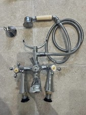 Traditional victorian style bath shower mixer tap chrome telephone