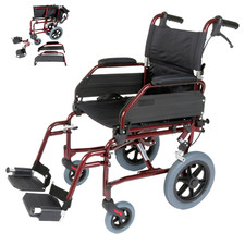 U-Go Esteem Ultra Lightweight Folding Travel Attendant Transit Wheelchair 9.5kg