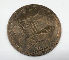 First World War Memorial Death Plaque To Alfred Lee