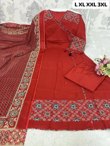 Women red cotton salwar - women’s,