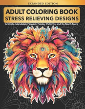 Adult Coloring Book : Stress Relieving Designs Animals, ... by Elsharouni, Cindy