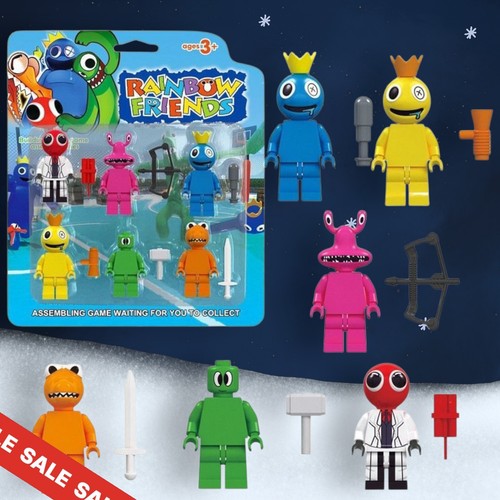 Rainbow friends 6pc lego mini - rainbow,