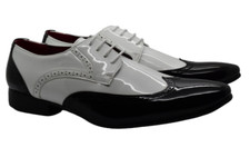 Mens Two-Tone Brogue Patent