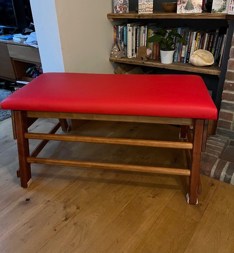Vintage school gym bench - school,
