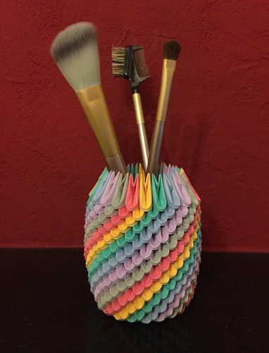 Origami pen brush - origami, holder