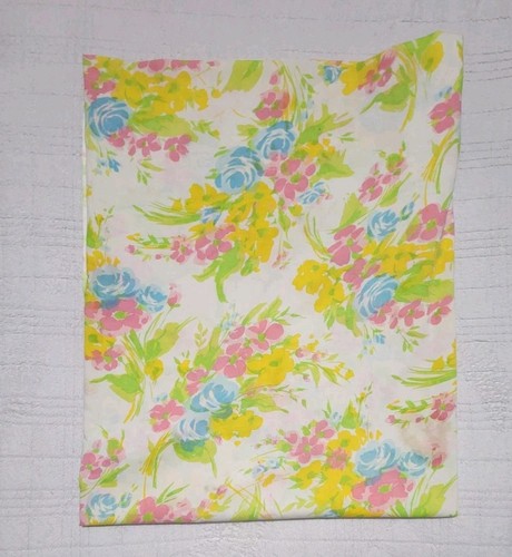 1960s vtg daisy floral - vtg, blue