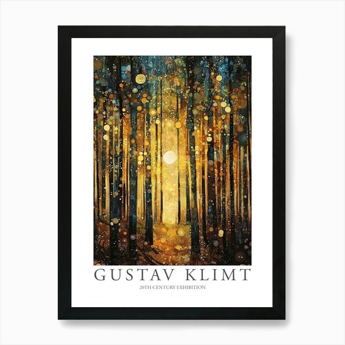 Gustav klimt print sun forest - print,