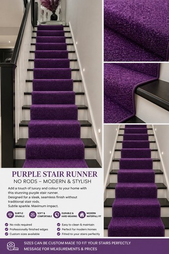Purple glitter runner 60cm - glitter,