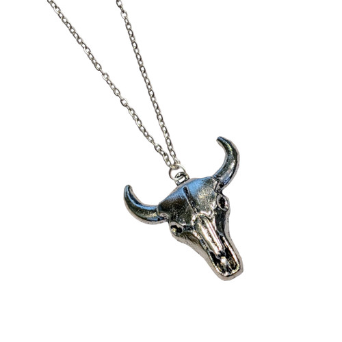 Bull head necklace cattle - head,