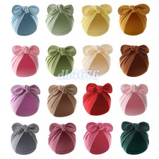 Baby Hat Girls Bows Turban Hats Infant Photography Props Cotton Kids Beanie Baby
