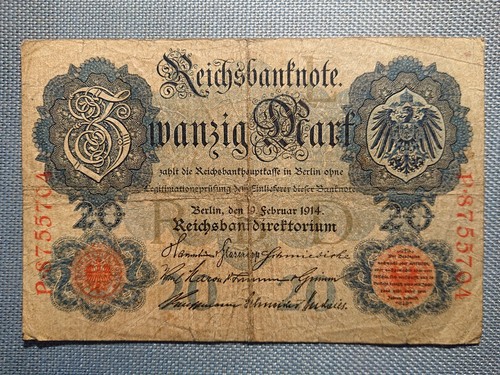 Old reichsbanknote banknote - old,