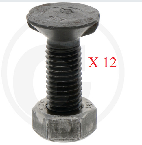 Plough bolt m12 - x, 40-10.9
