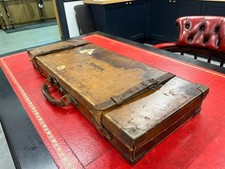 Double Brown Leather Shotgun Case