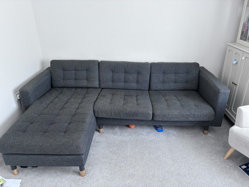 Ikea landskrona grey fabric - ikea,
