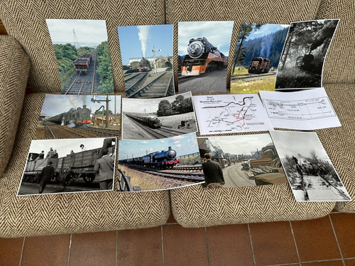 Steam train photographs - photographs, maps